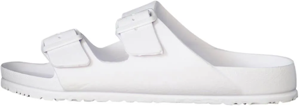 Norty Womens 2 Buckle Slide Clog White