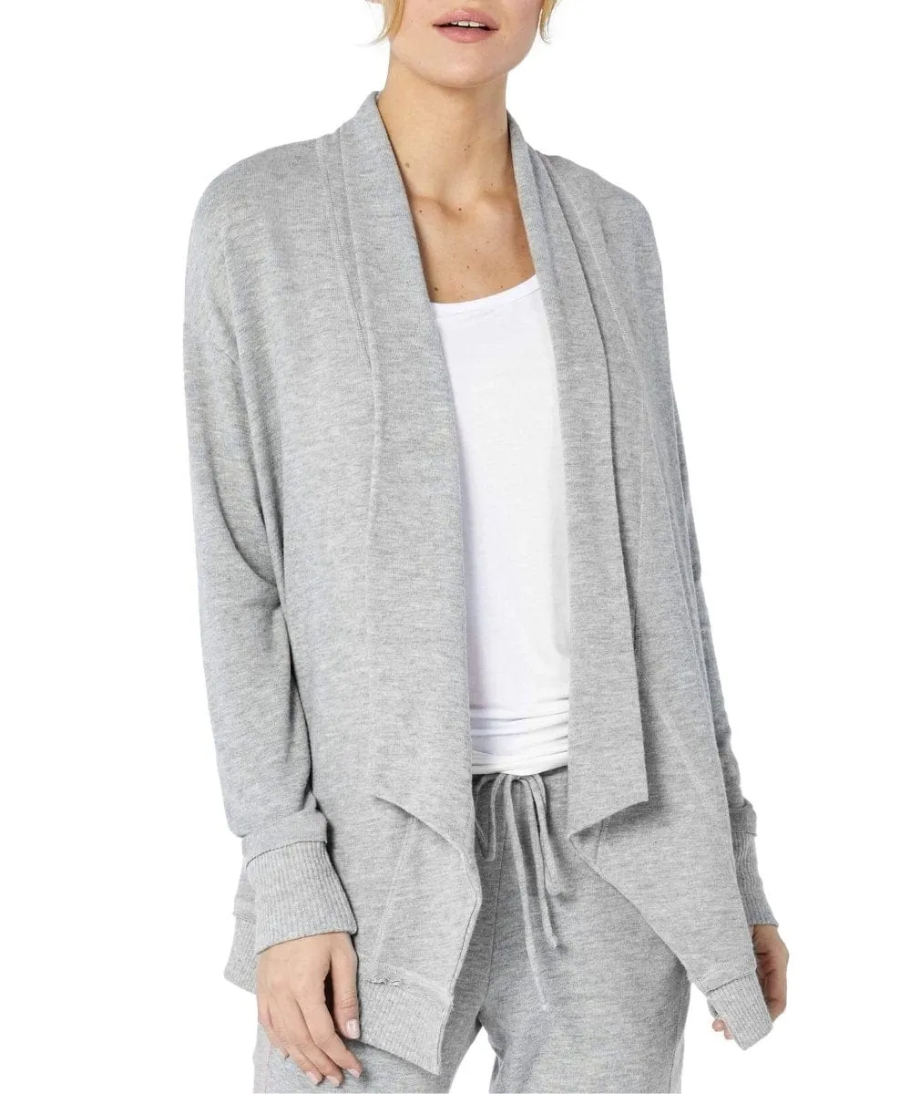 Open Front Cardigan , Heather Grey