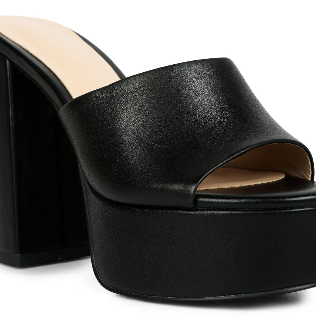Open Toe High Block Heel Sandals