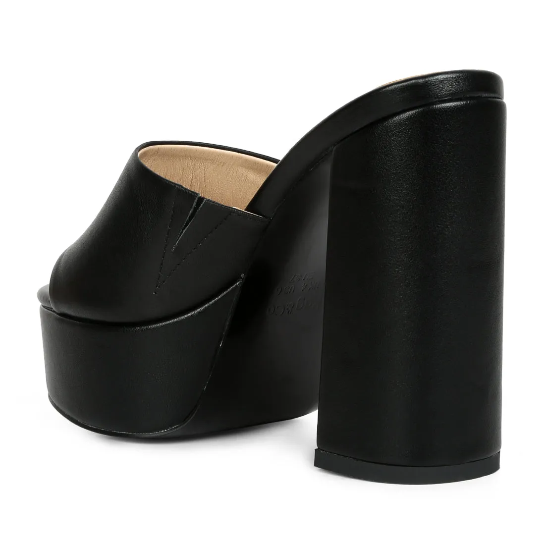 Open Toe High Block Heel Sandals