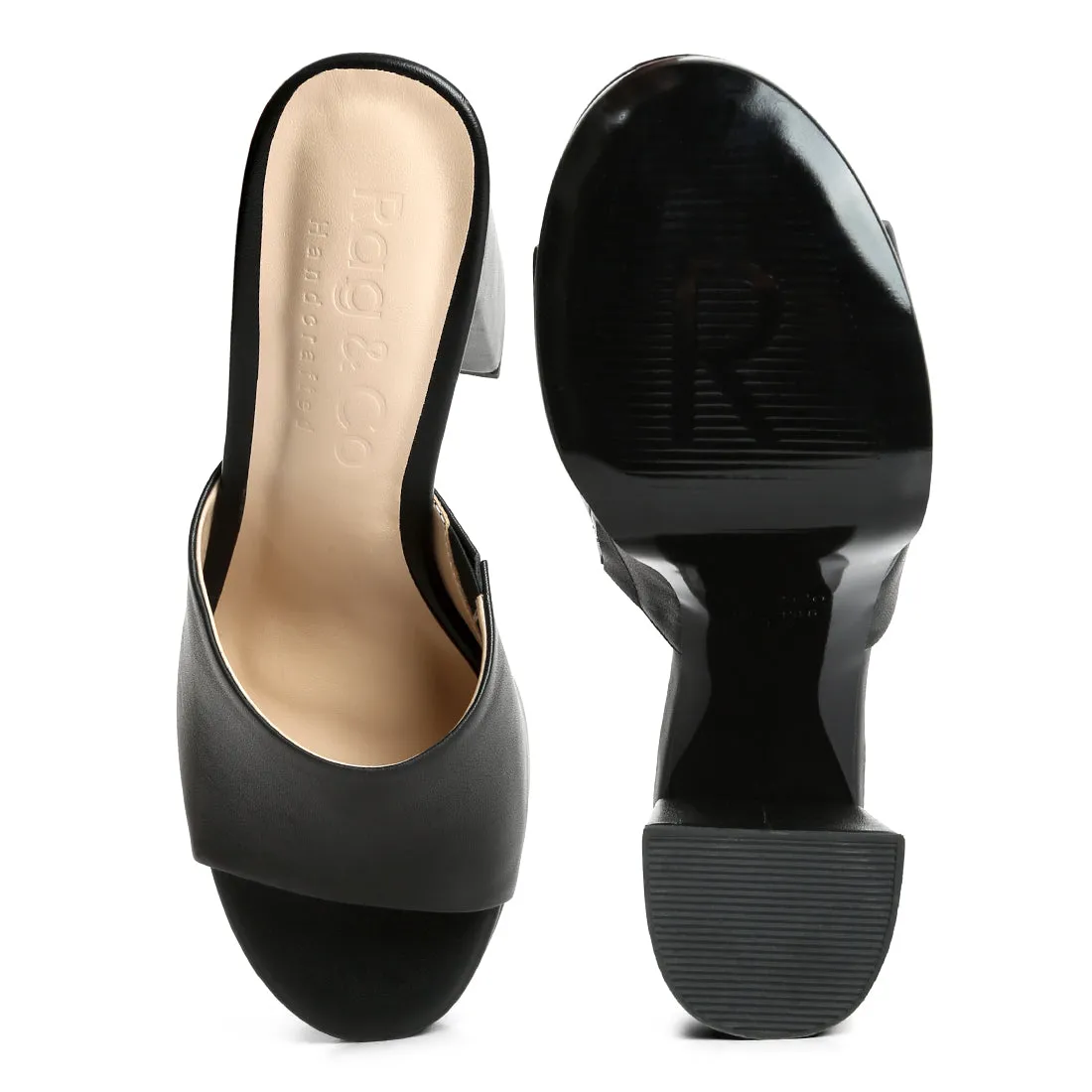 Open Toe High Block Heel Sandals