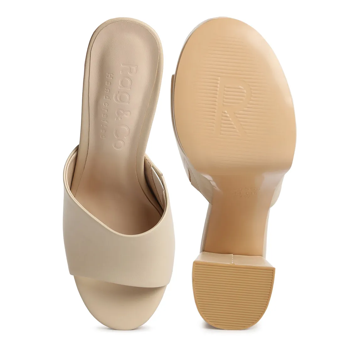 Open Toe High Block Heel Sandals