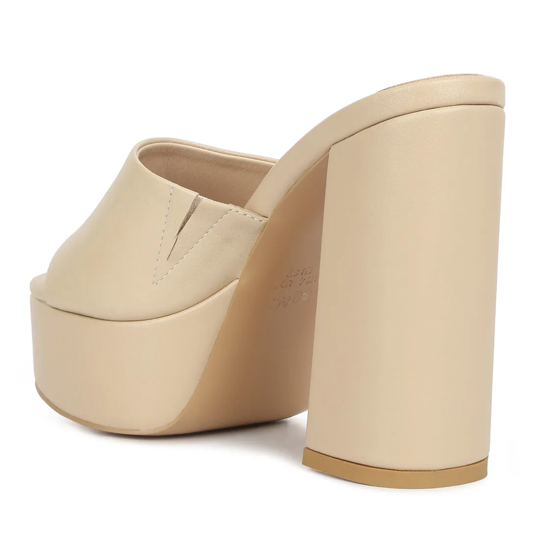 Open Toe High Block Heel Sandals