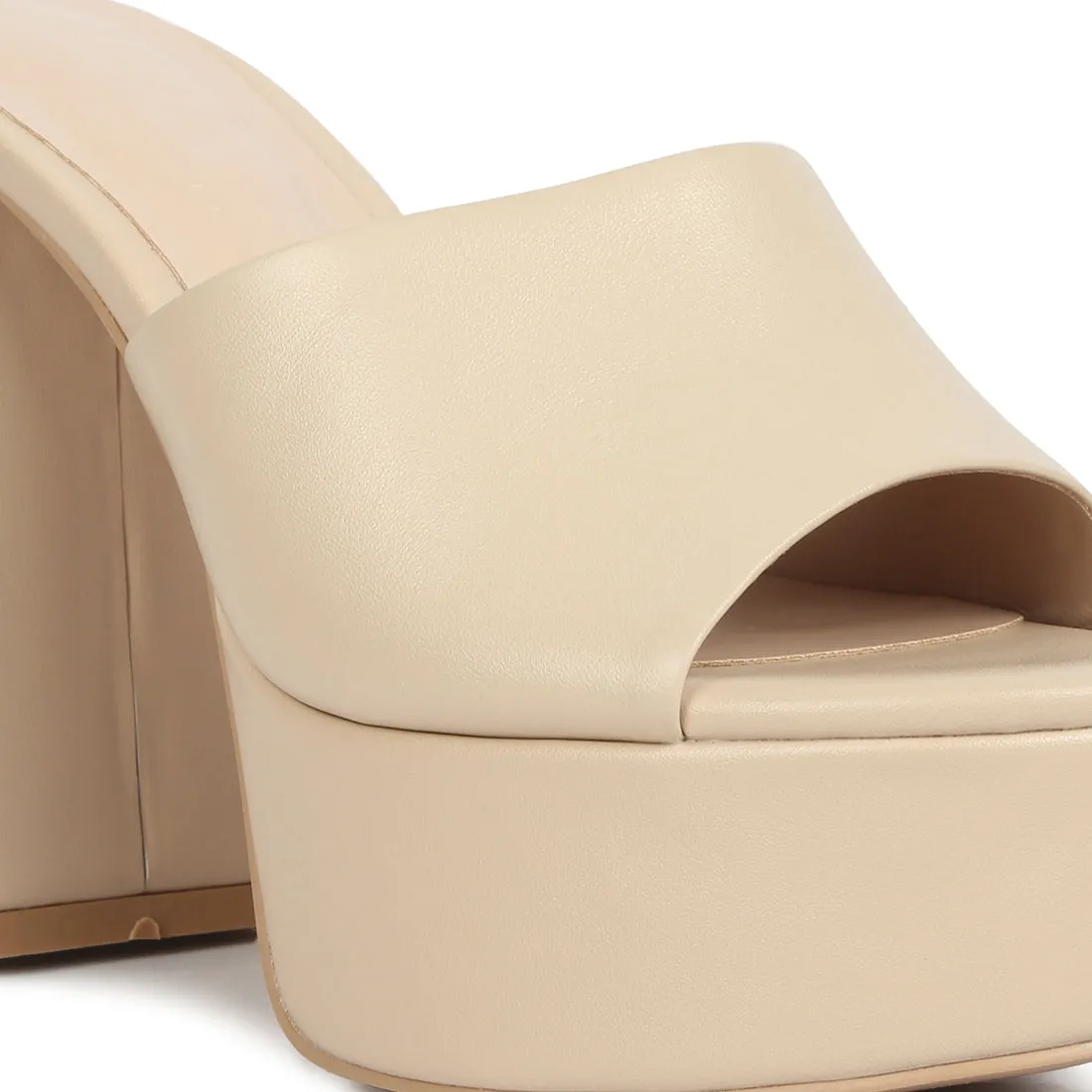 Open Toe High Block Heel Sandals