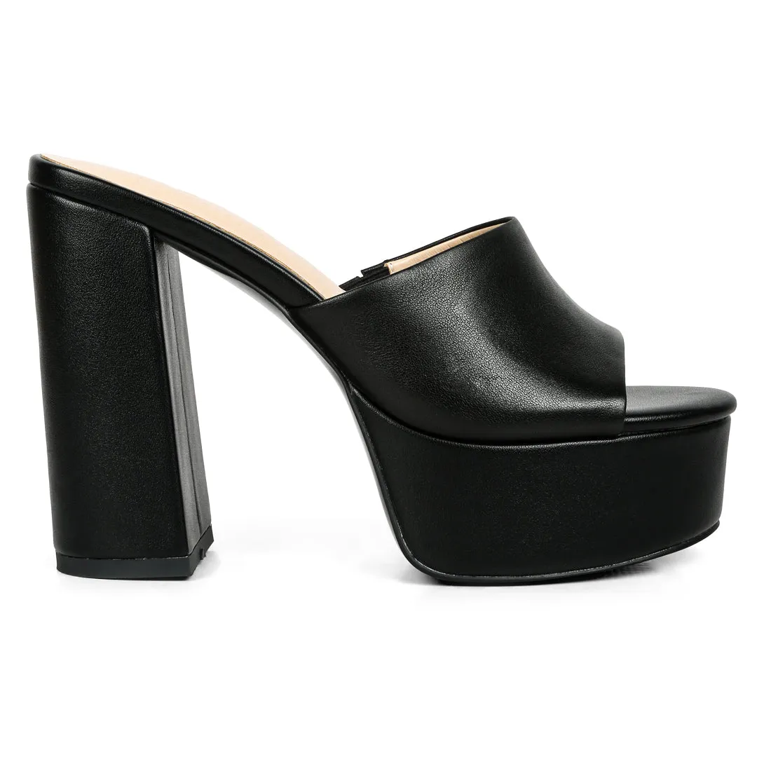 Open Toe High Block Heel Sandals