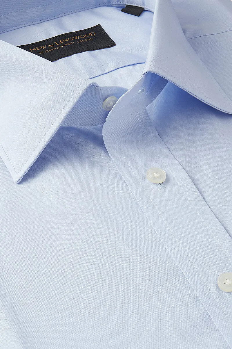 Pale Blue Poplin St James's Collar Classic Fit Single Cuff Shirt