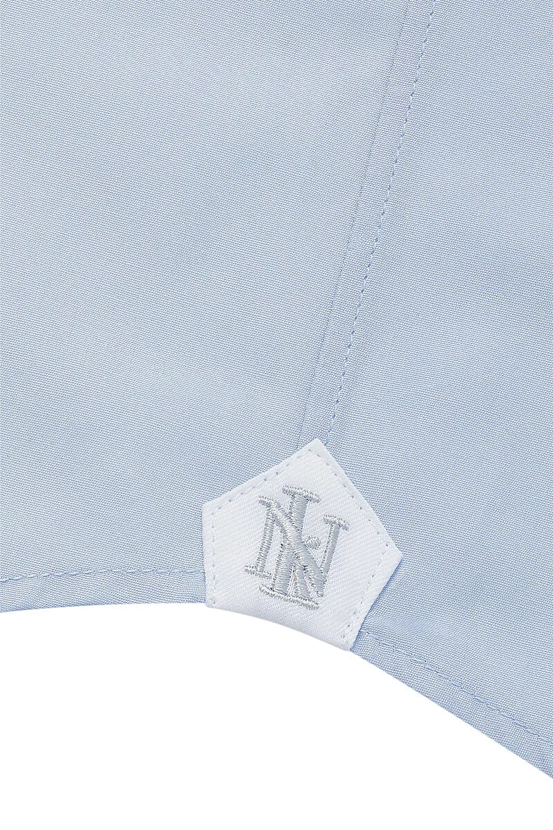 Pale Blue Poplin St James's Collar Classic Fit Single Cuff Shirt