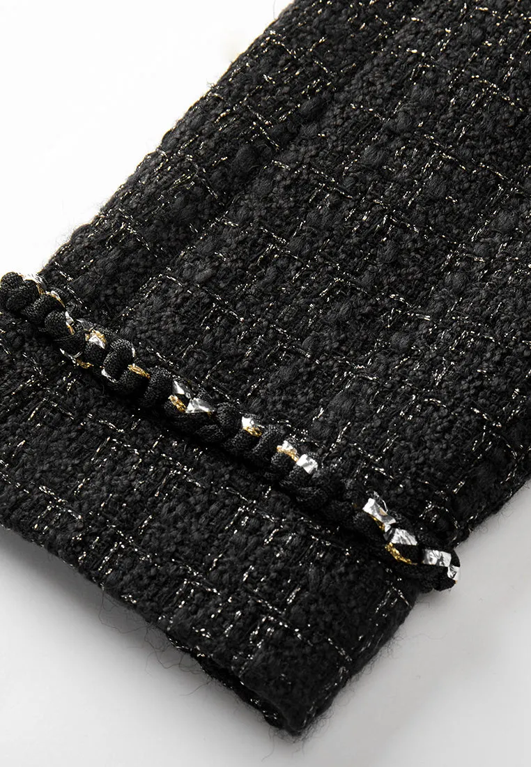 Prestige Chinese Button Square-sequin Stand Collar Jacket
