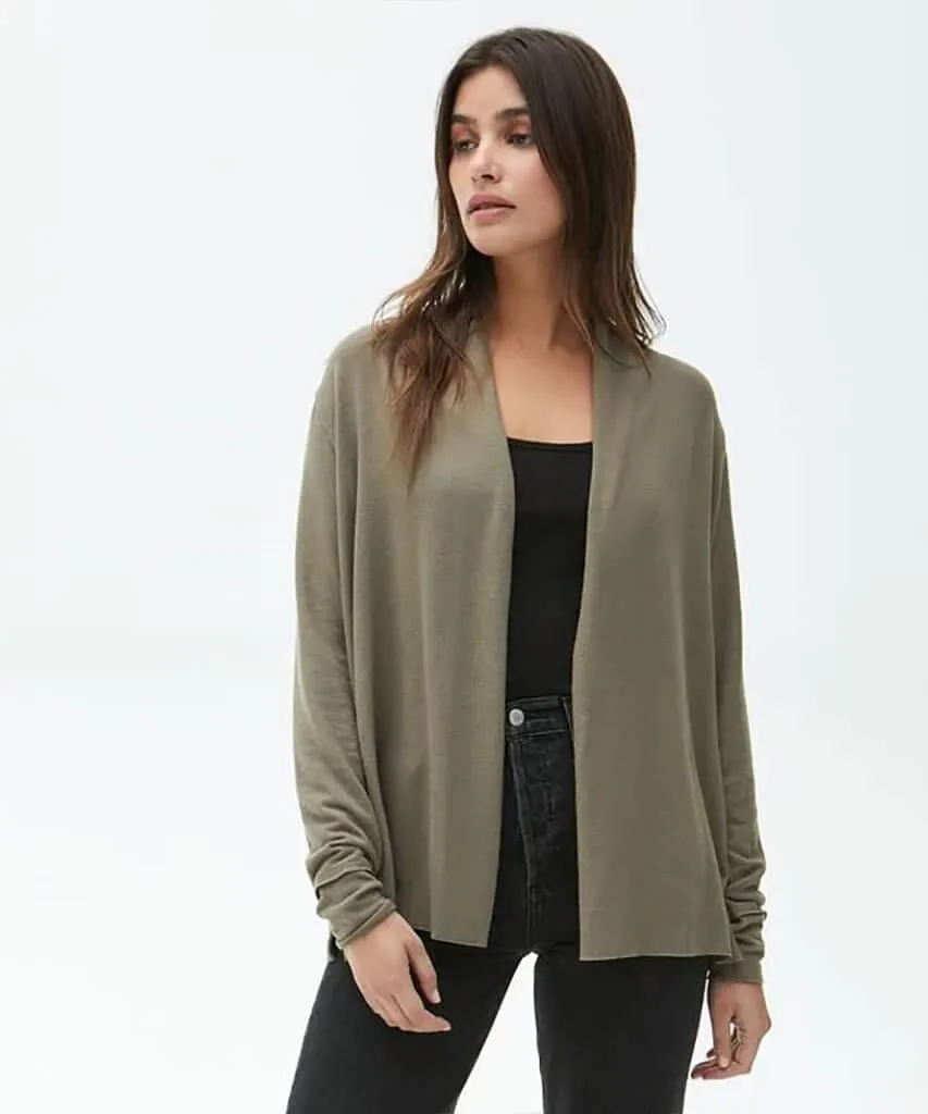 Ramona Tahoe Jersey Cardigan Olive