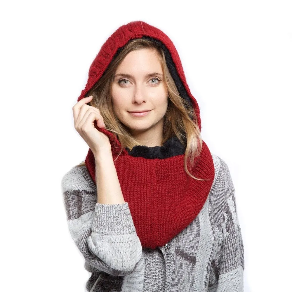 Red Alpaca Shell Hood