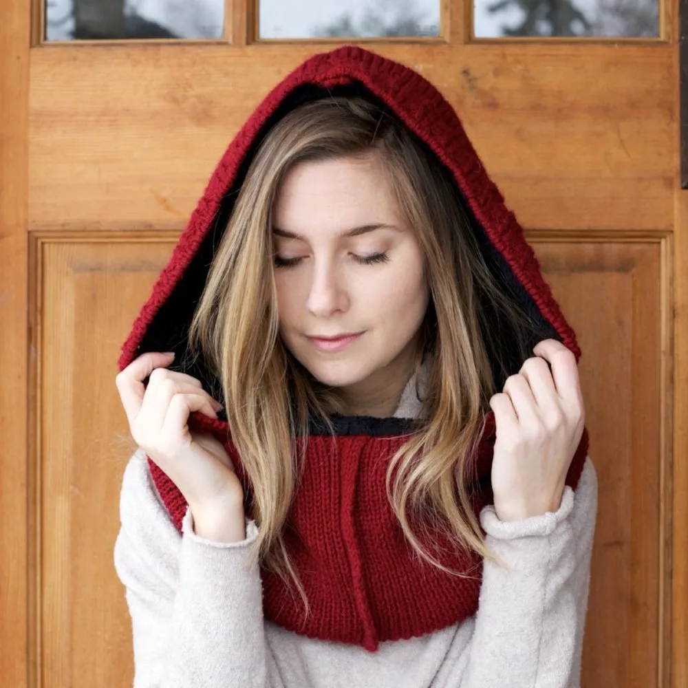 Red Alpaca Shell Hood