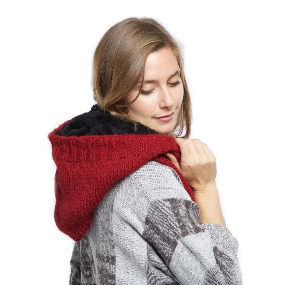 Red Alpaca Shell Hood