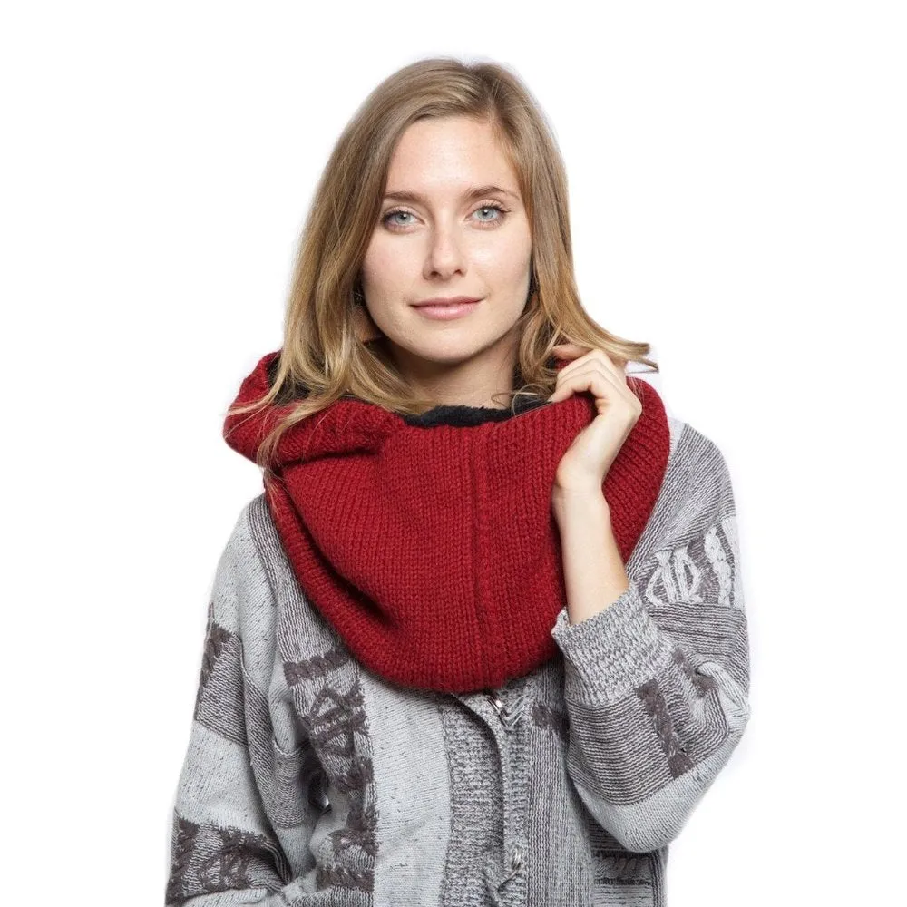 Red Alpaca Shell Hood