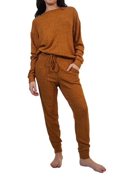Ribbed Fleece Joggers