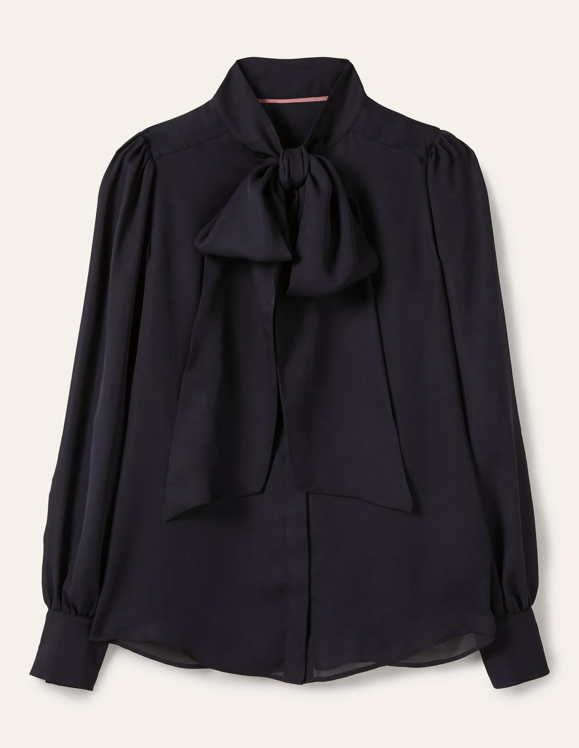 Rosaline Silk Blouse-Navy