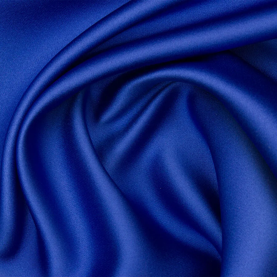 Royal Blue Double Faced Duchess Satin & Mikado