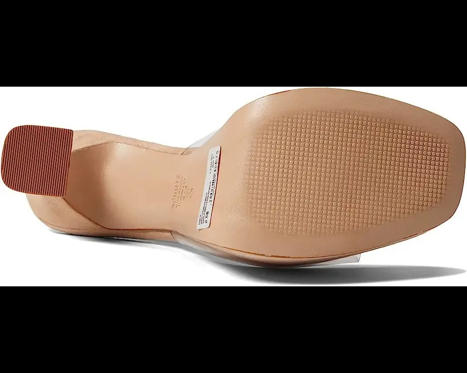 Schutz Haila Honey Beige Slip On Open Toe Block High Heel Platform Sandals