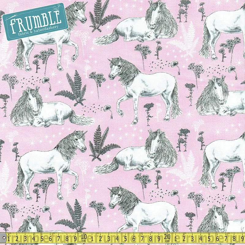 Sketched Unicorns Pink