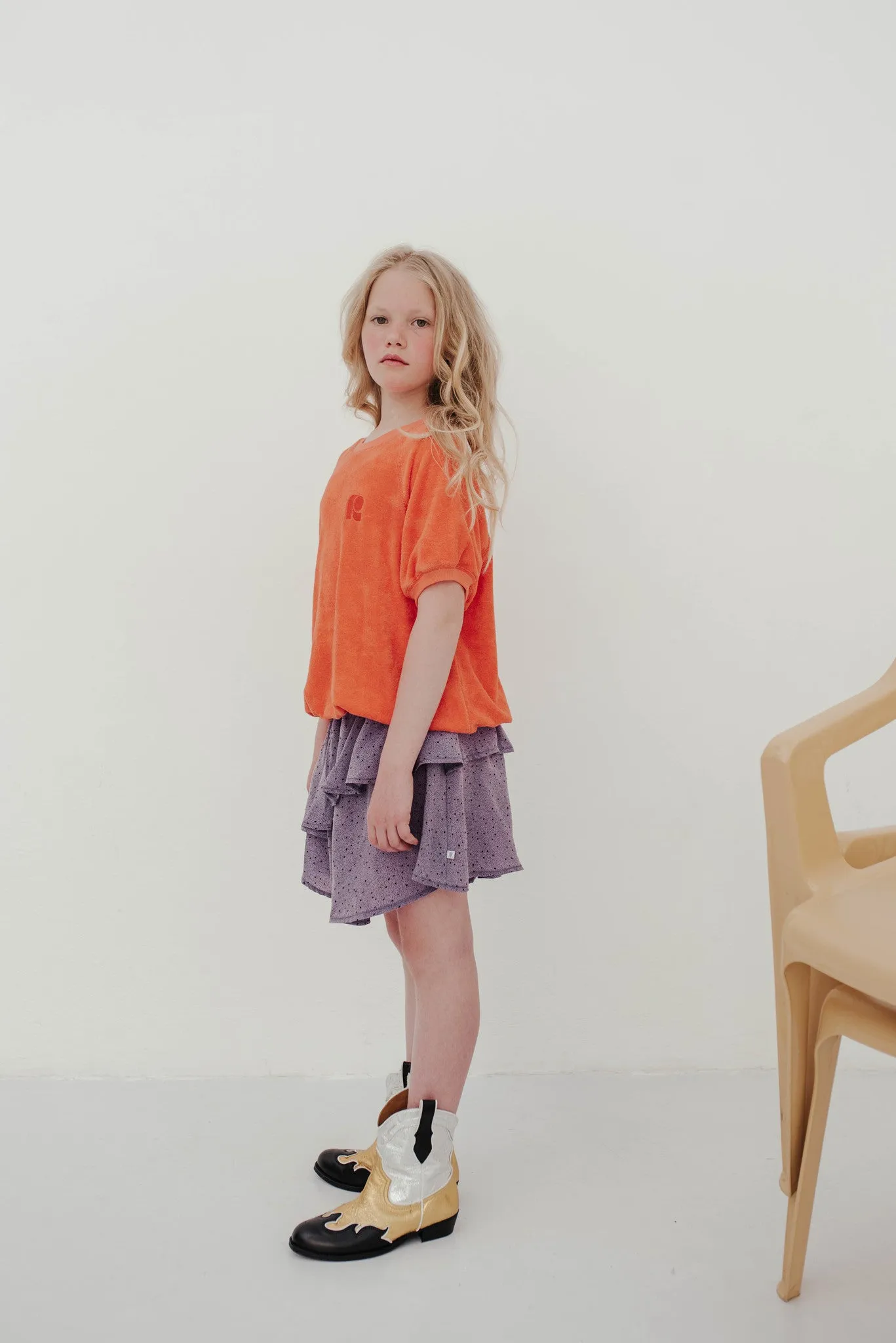 Skirt Ruffle Nude Dot - Sample