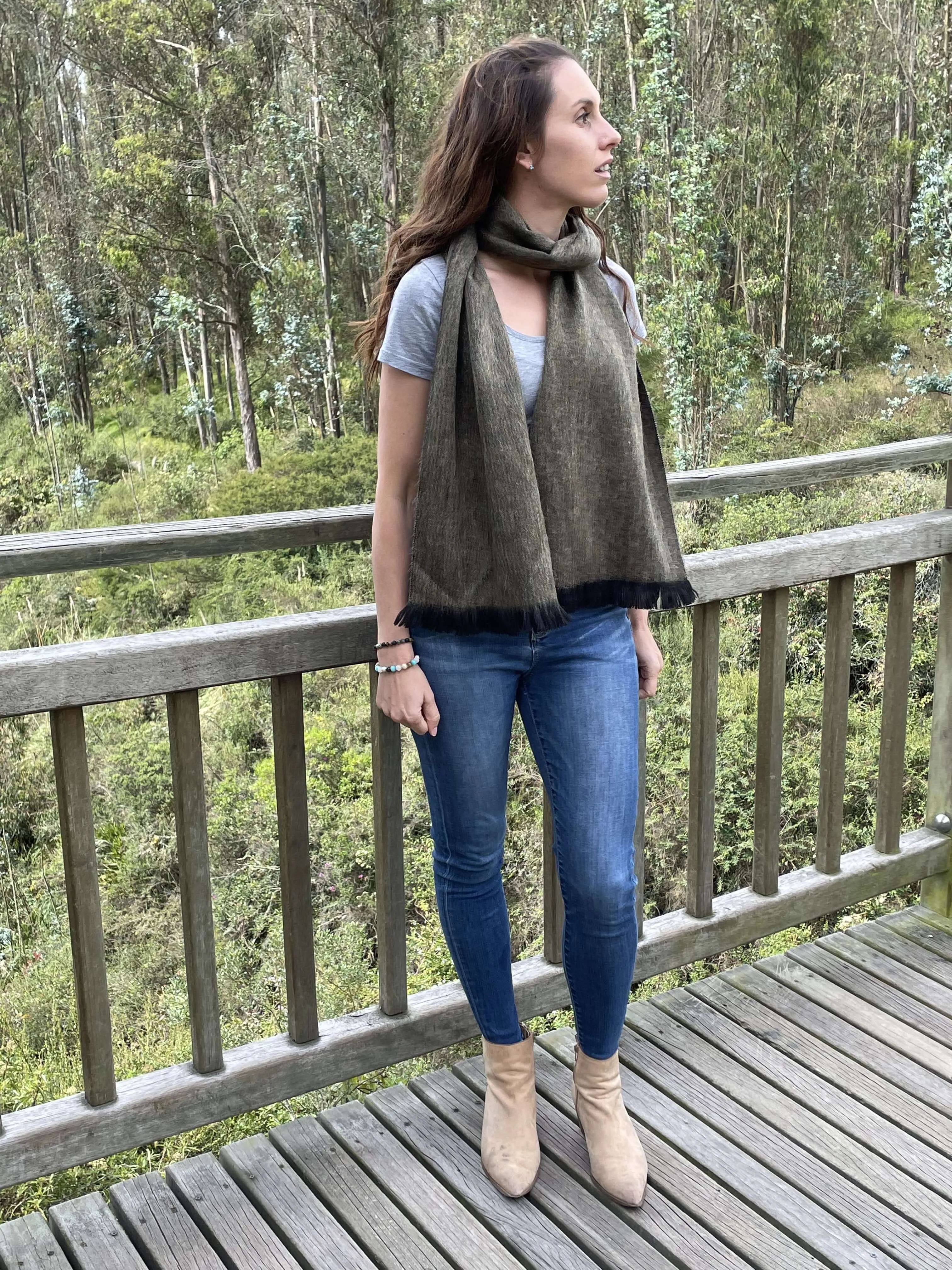 Soft And Warm Elegant Winter Alpaca Scarf