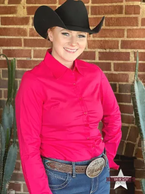 Solid Button Down Shirts ~ Hot Pink