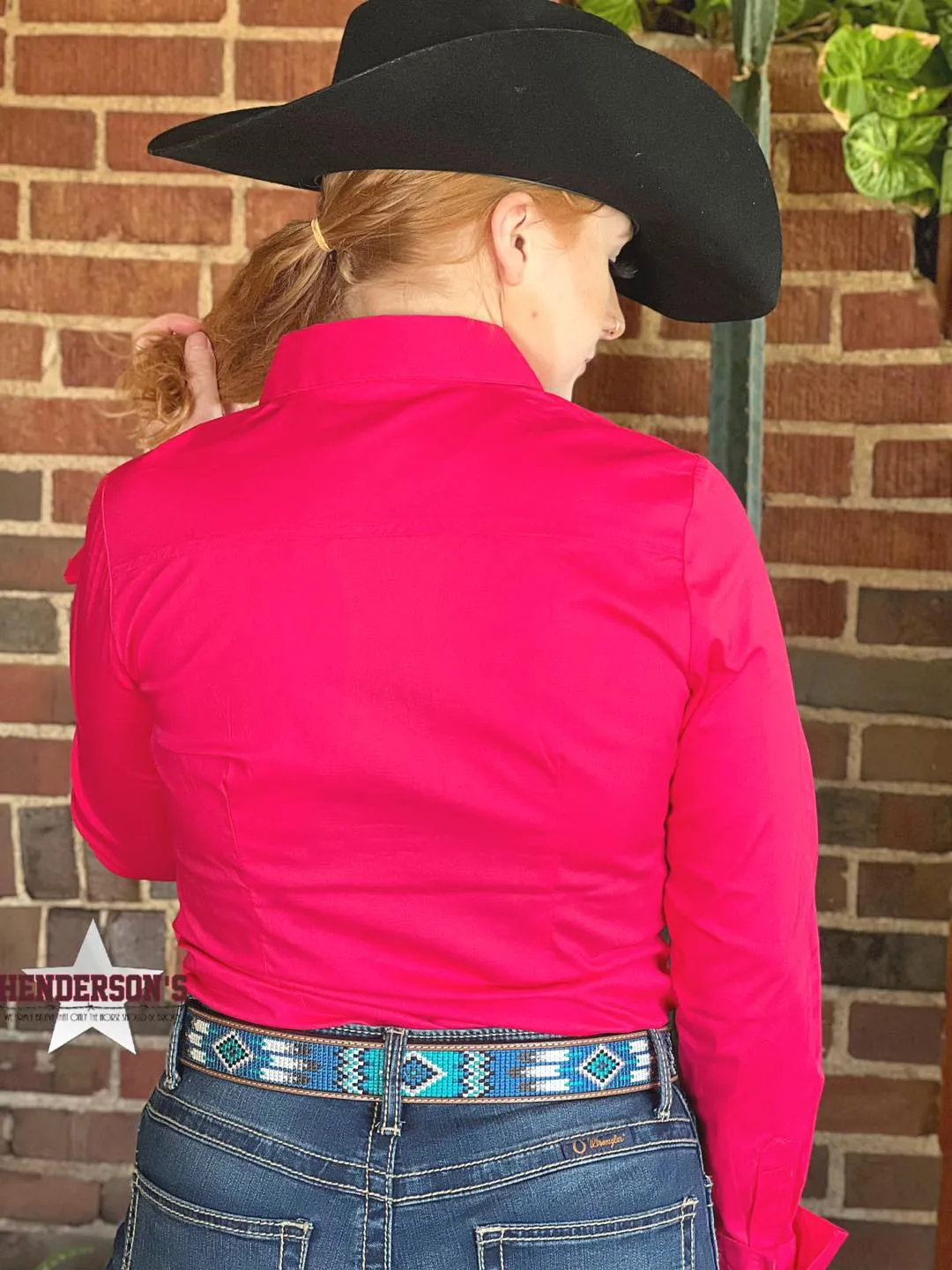 Solid Button Down Shirts ~ Hot Pink