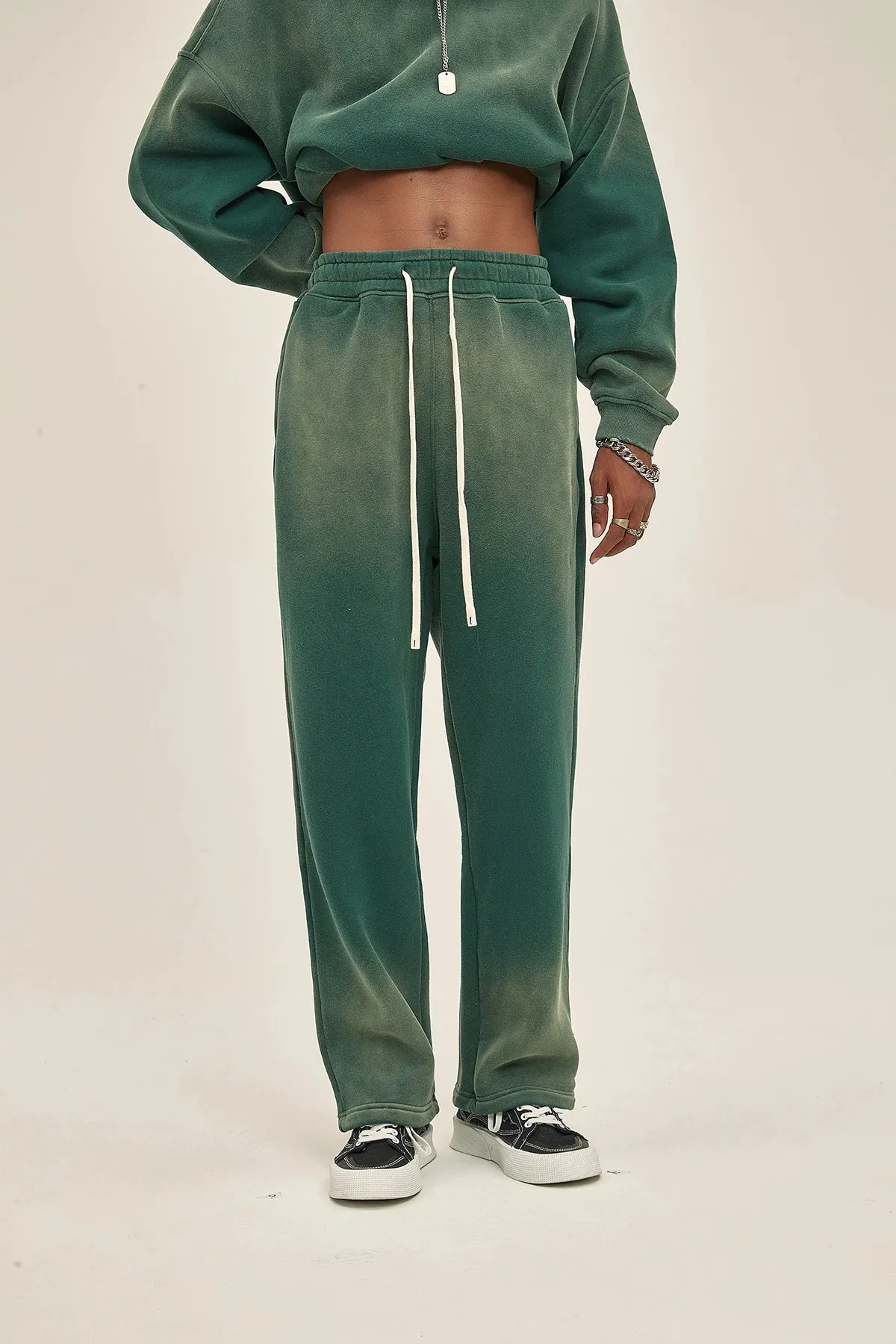 Sun Dye wide leg sweatpants