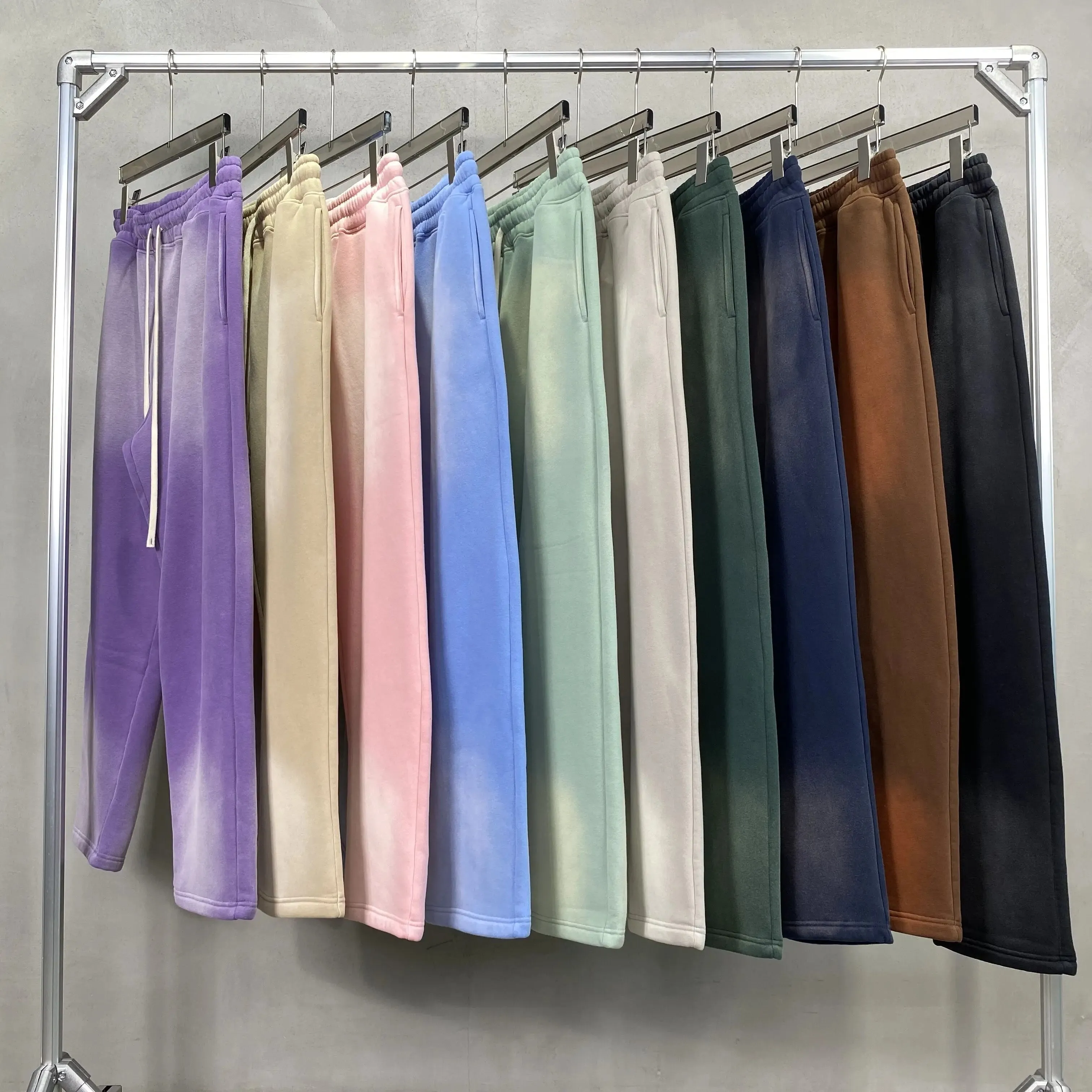 Sun Dye wide leg sweatpants