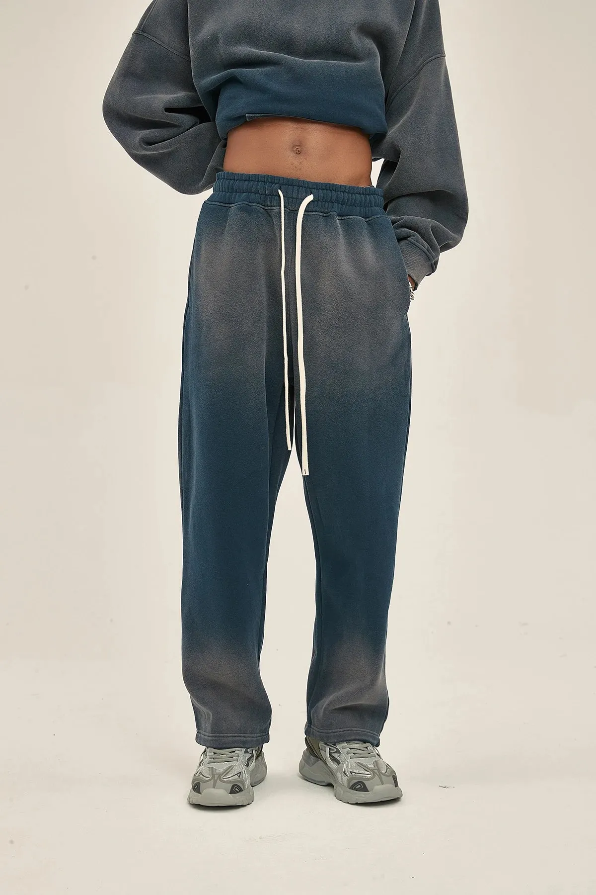 Sun Dye wide leg sweatpants