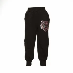 Tiger Face Sequin Kids Joggers