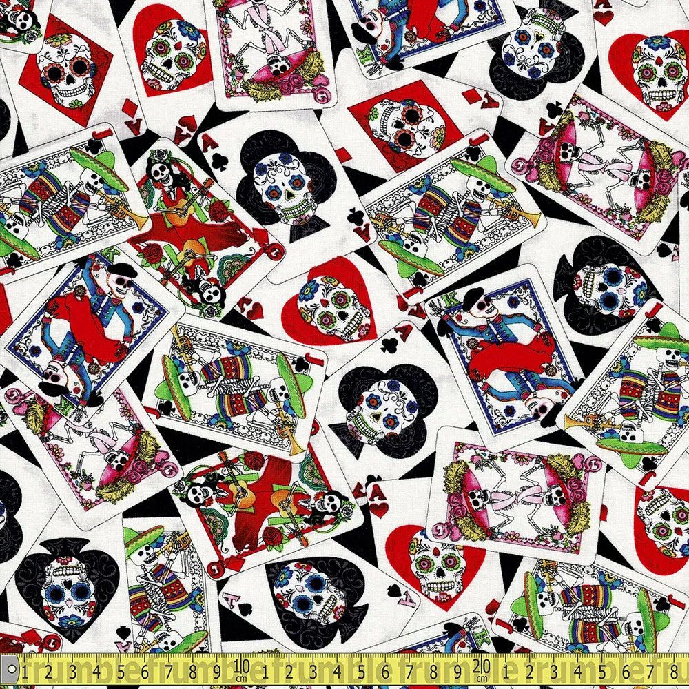 Timeless Treasures - Day Of The Dead Cards - Black