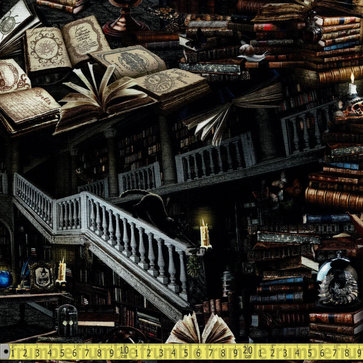 Timeless Treasures Fabric - Magic Haunted Library - Multi