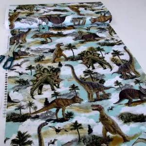 Timeless Treasures - Realistic Dinos Allover - Multi