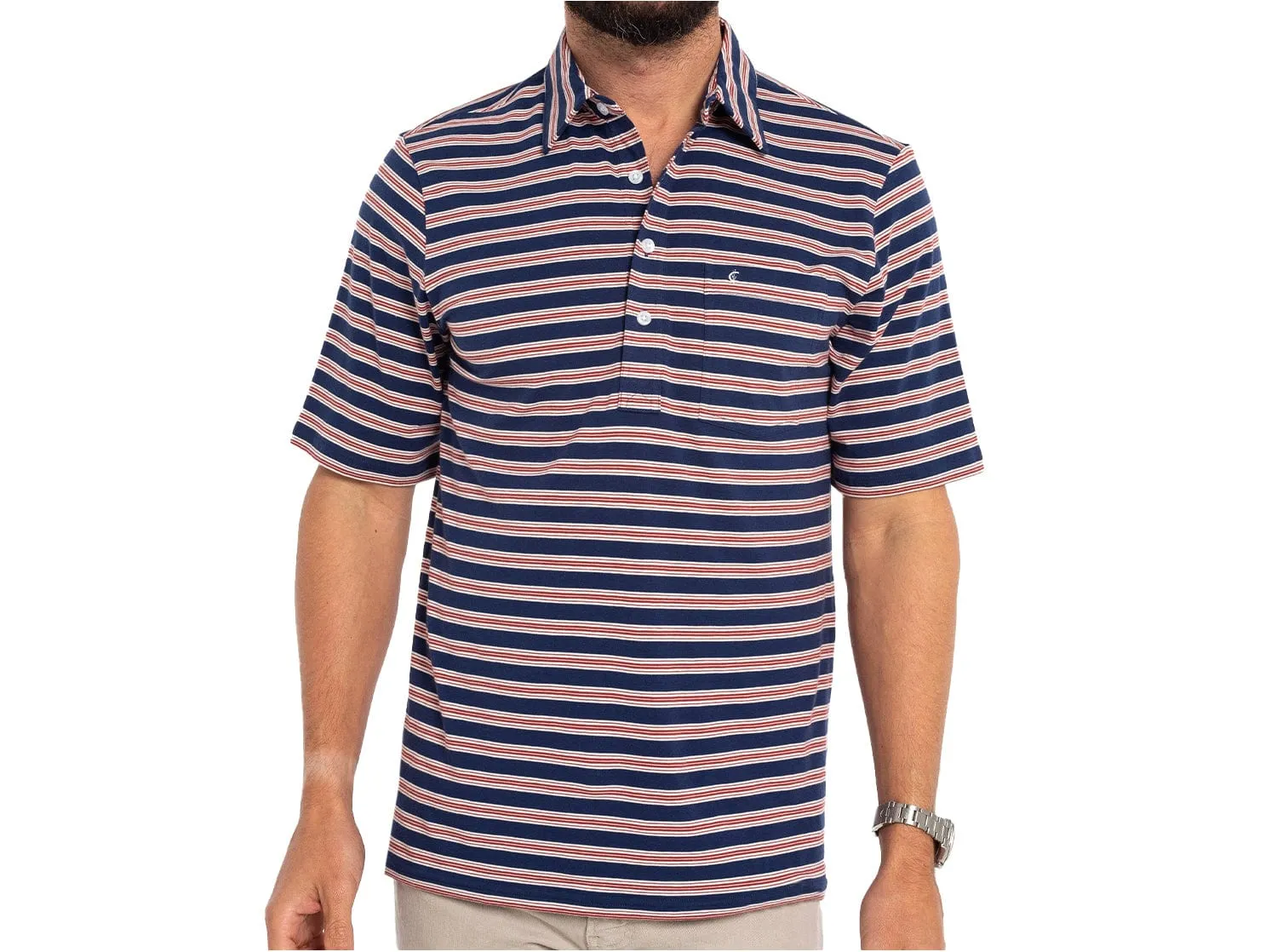 Top-Shelf Players Shirt - Waylon Stripe - Navy