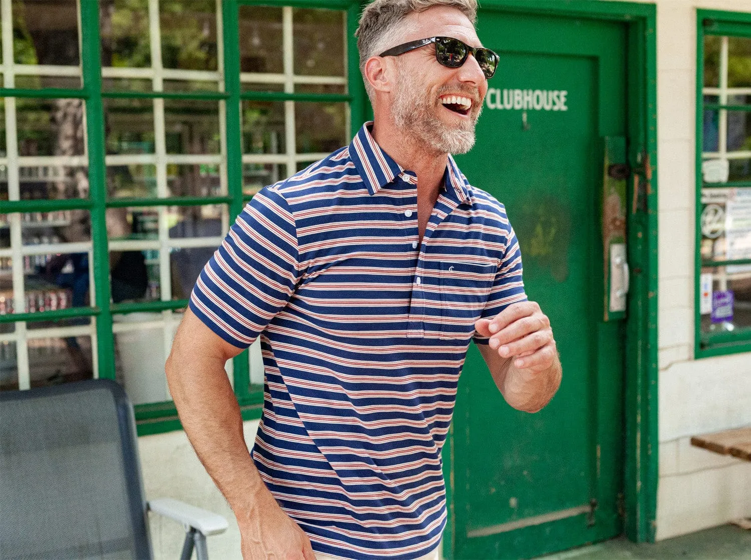 Top-Shelf Players Shirt - Waylon Stripe - Navy