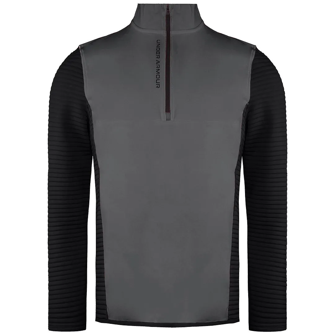 Under Armour Evolution Daytona Mens Grey/Black Hybrid Golf Sweater