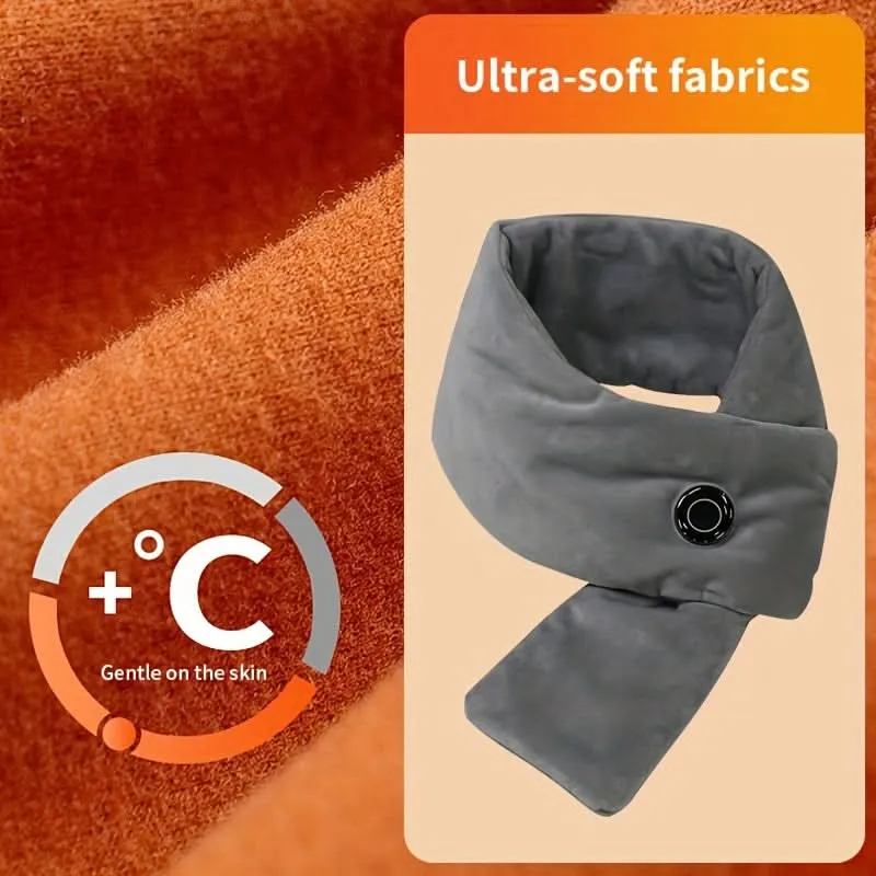 USB Heated Neck Warmer – 3-Speed Cotton Scarf