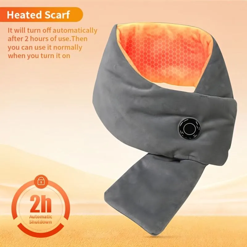 USB Heated Neck Warmer – 3-Speed Cotton Scarf