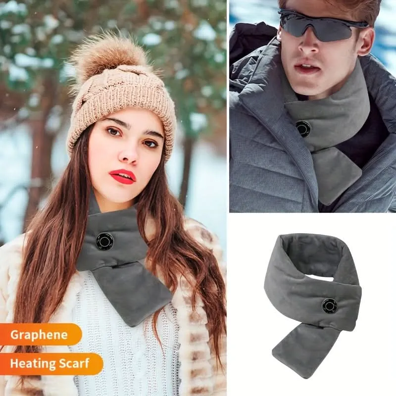 USB Heated Neck Warmer – 3-Speed Cotton Scarf