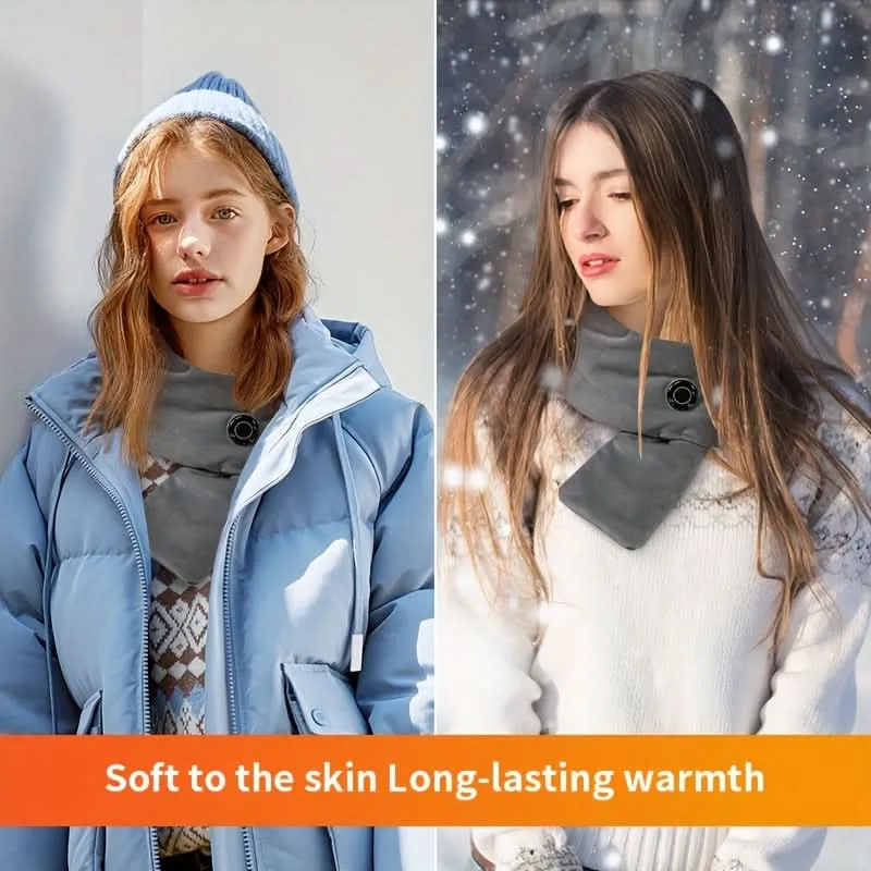 USB Heated Neck Warmer – 3-Speed Cotton Scarf