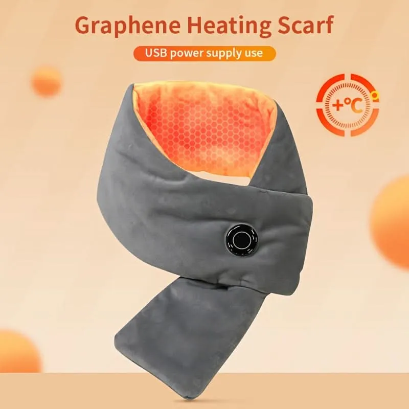USB Heated Neck Warmer – 3-Speed Cotton Scarf