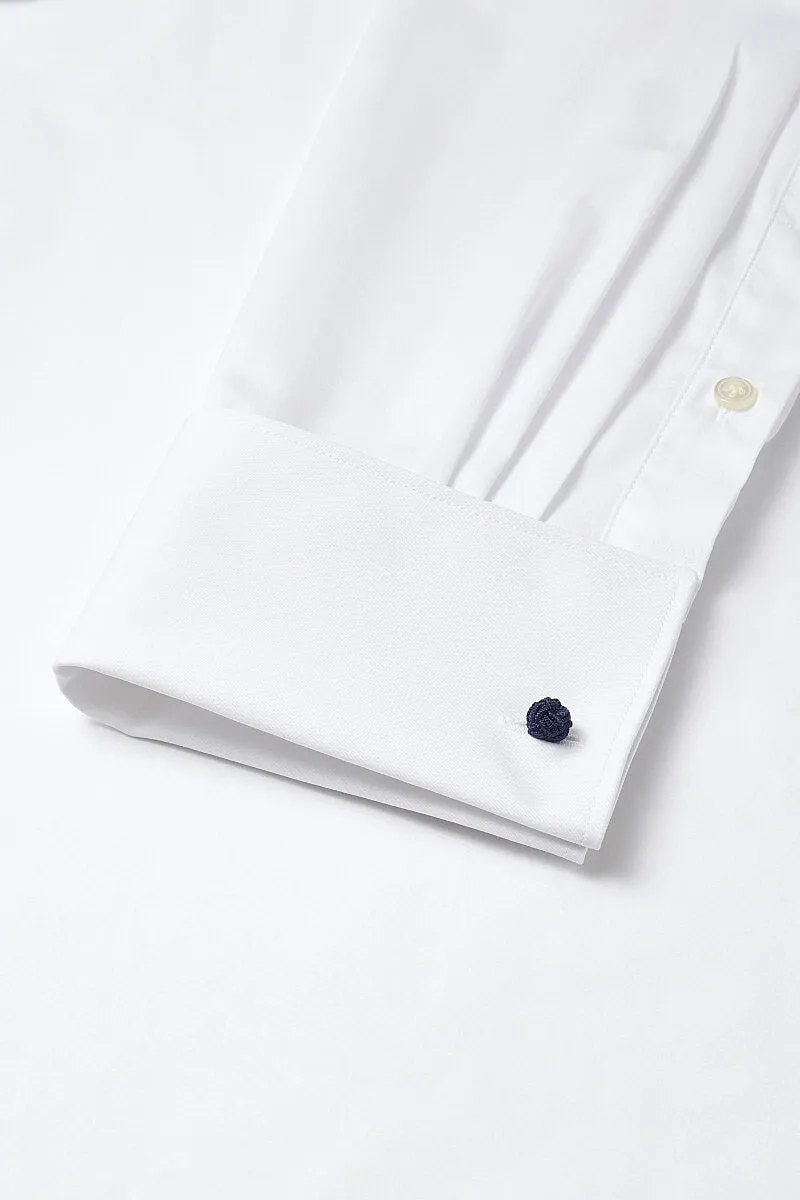 White Poplin St James's Collar Tailored Fit Double Cuff Shirt