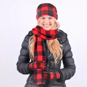 Winter Fleece Pop of Plaid 3-piece Set
