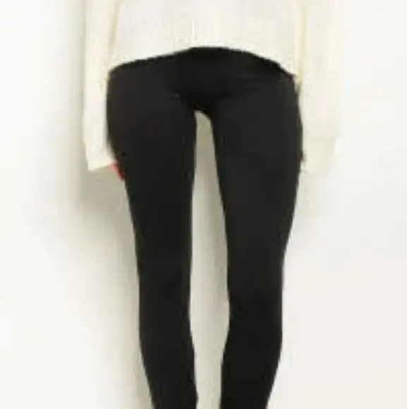 Women's Black Fleece Leggings