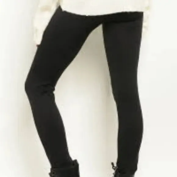 Women's Black Fleece Leggings