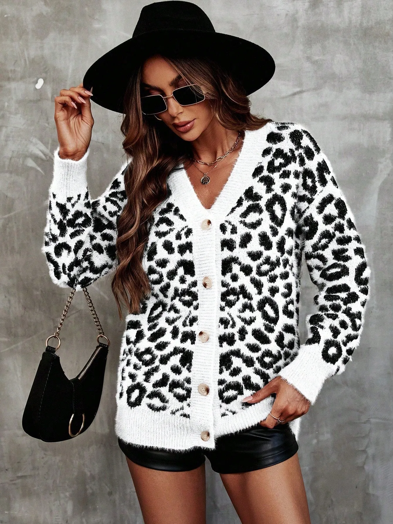 Women's Leopard Print Cardigan