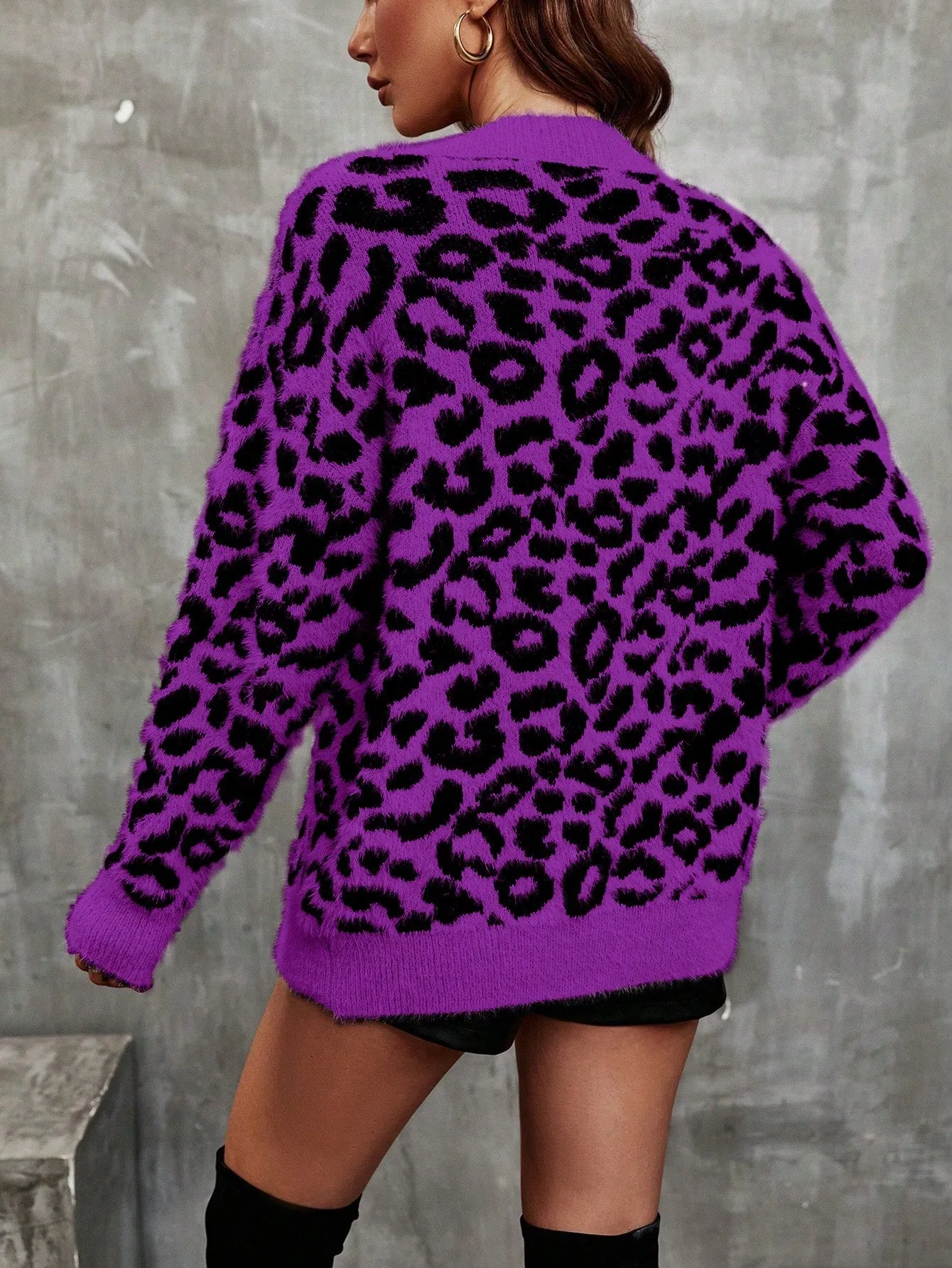 Women's Leopard Print Cardigan