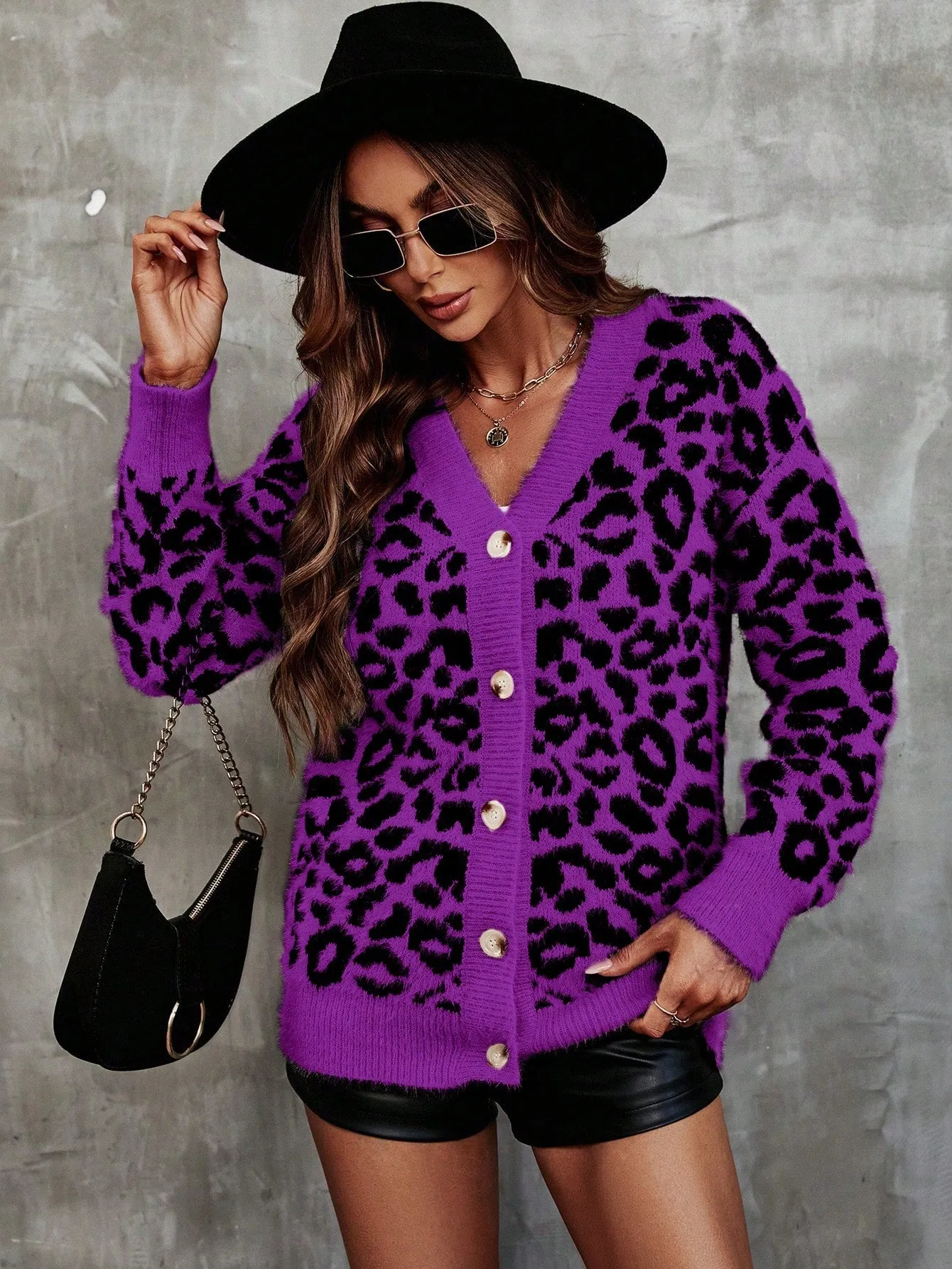 Women's Leopard Print Cardigan