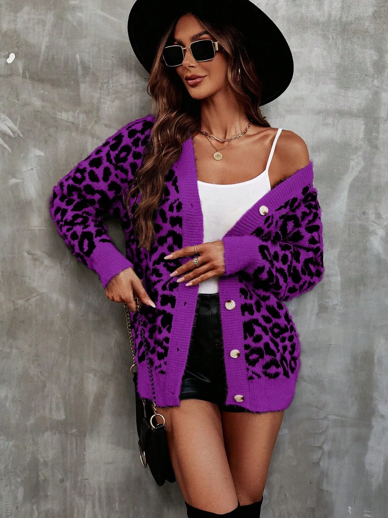 Women's Leopard Print Cardigan