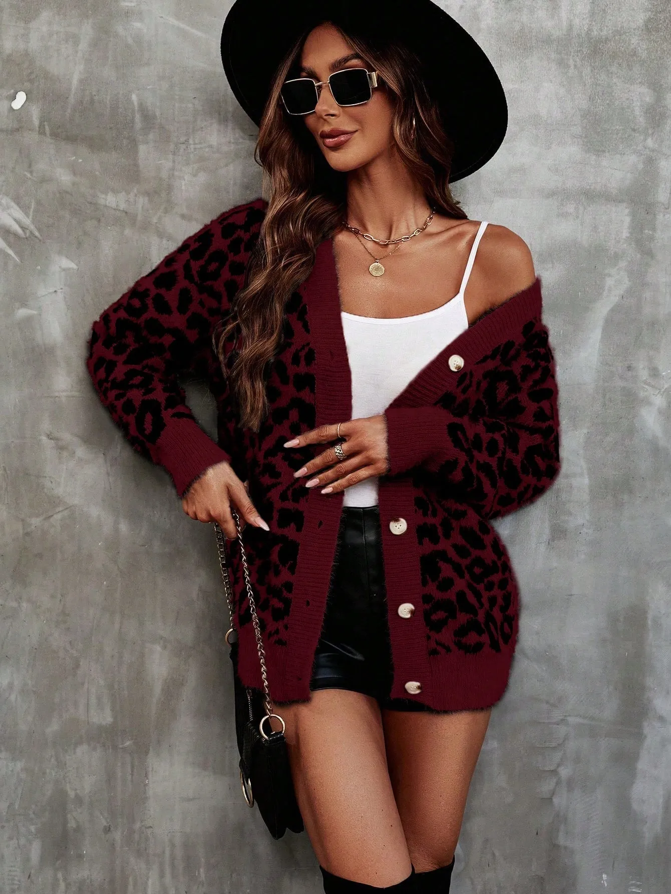 Women's Leopard Print Cardigan
